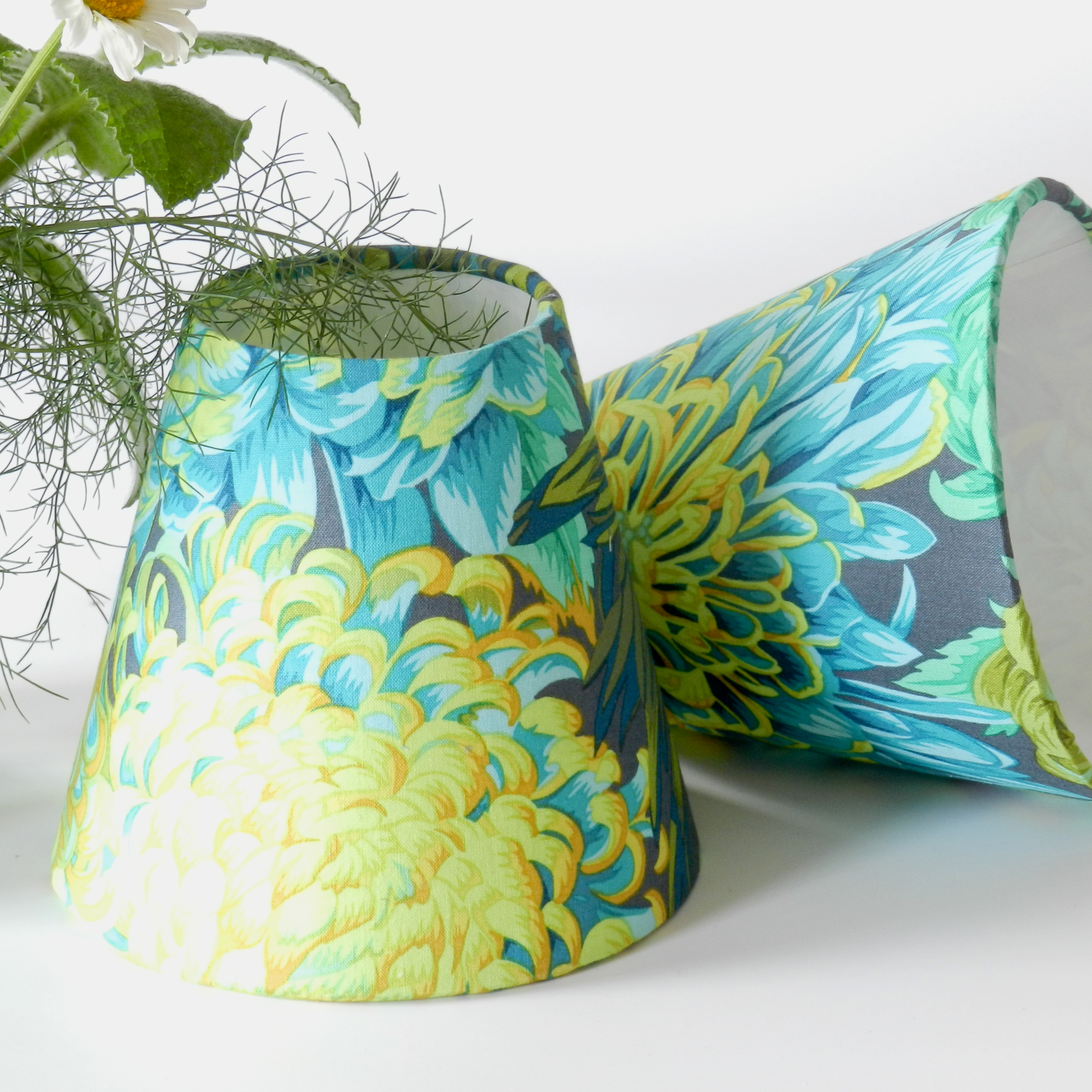 Handmade Green Chrysanthemum Candle Clip Lampshade