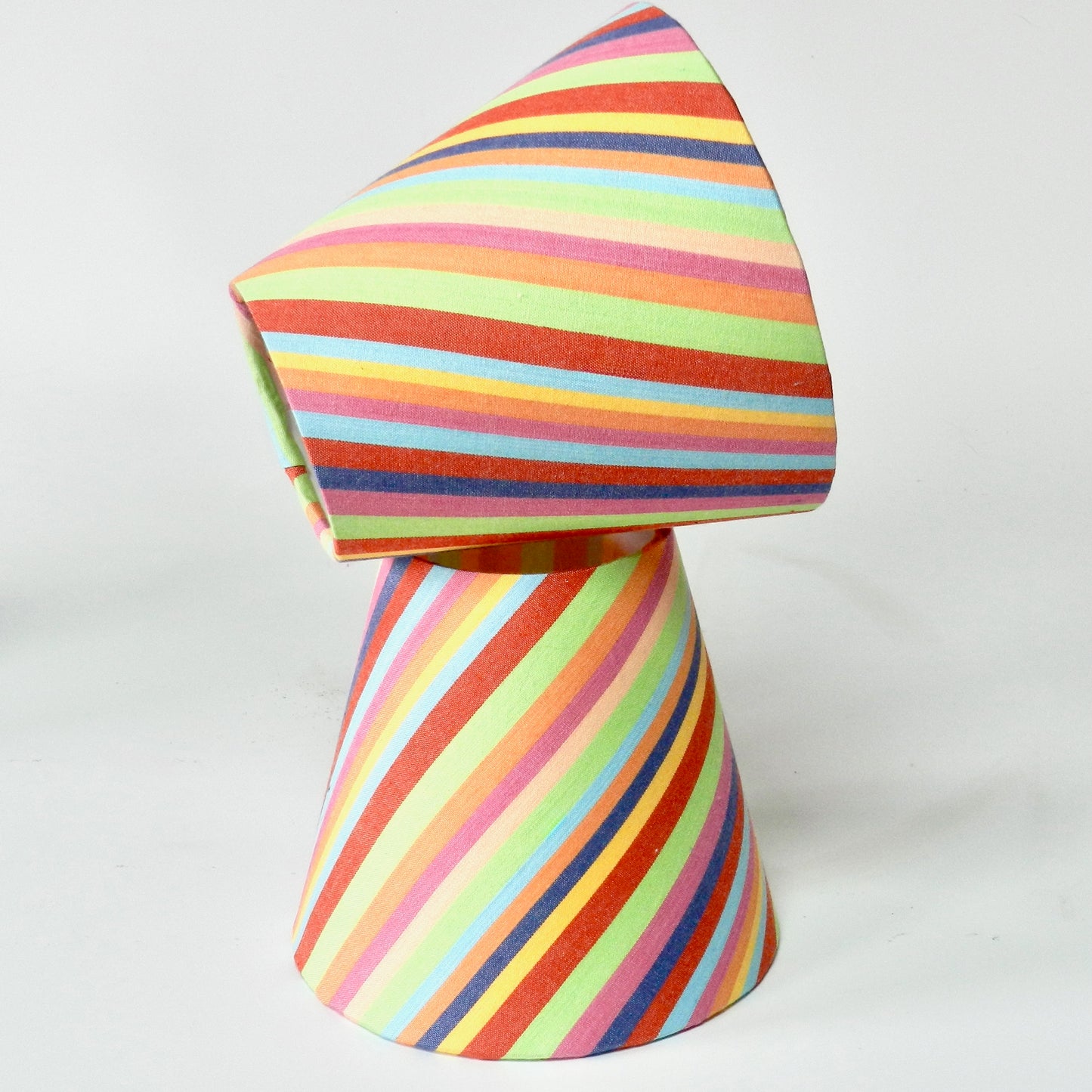 Handmade Rainbow Striped Candle Clip Lampshade
