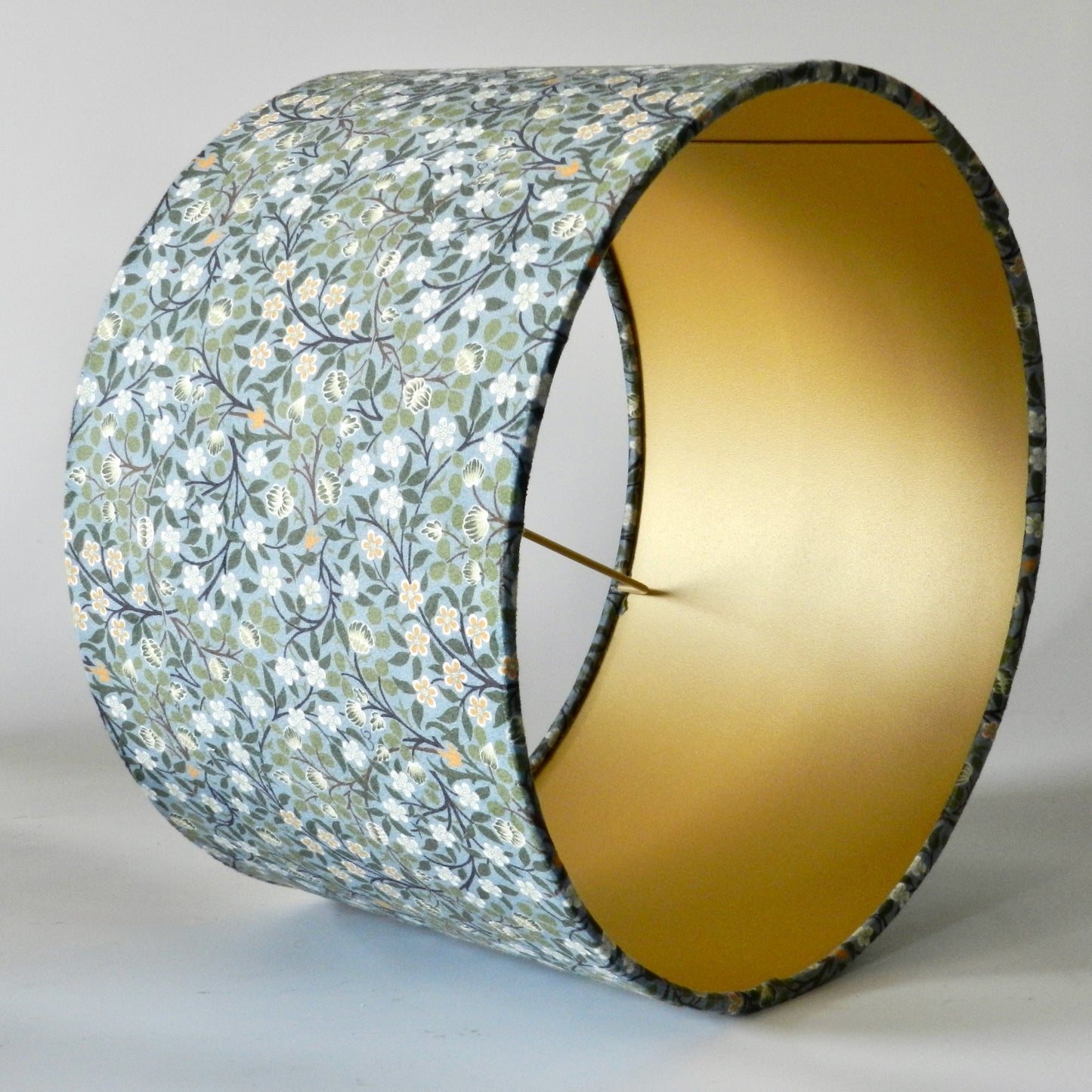 Handmade Floral Velvet Lampshade. William Morris Clover Mural