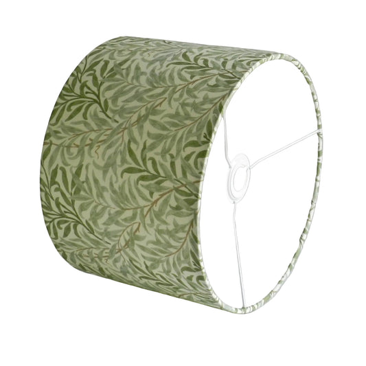 Handmade Green William Morris Lampshade. Sage Bough