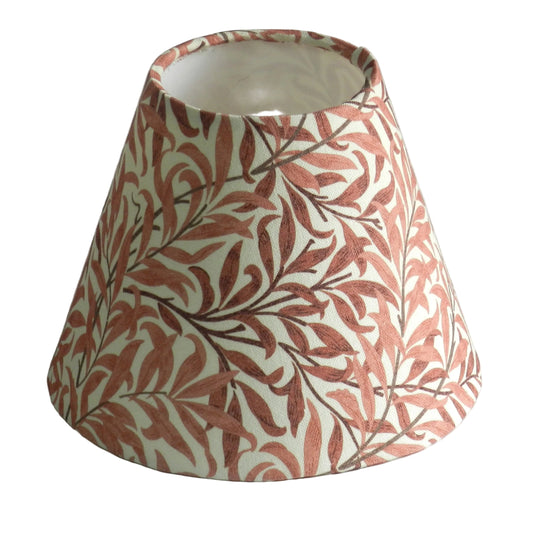 William Morris Lampshade: Willow Bough Print, Rust Cotton