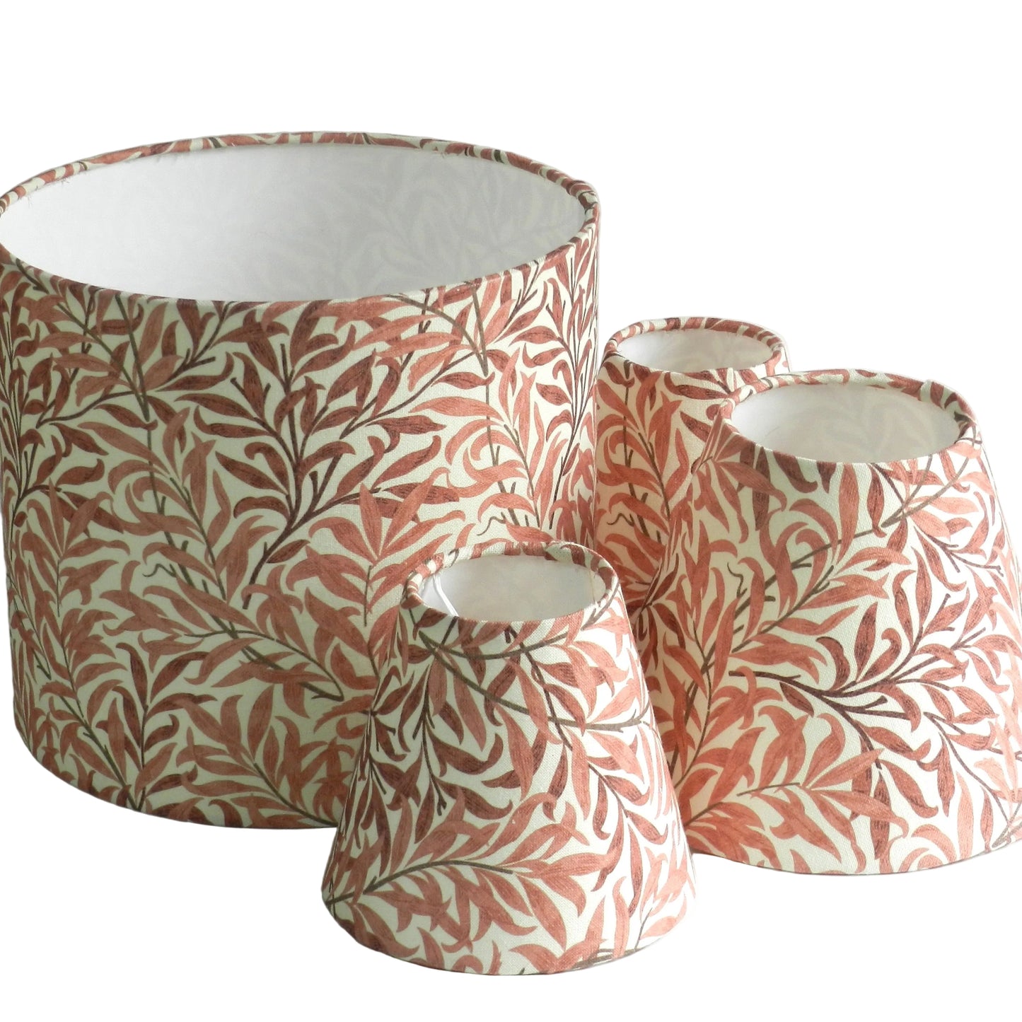 William Morris Lampshade: Willow Bough Print, Rust Cotton