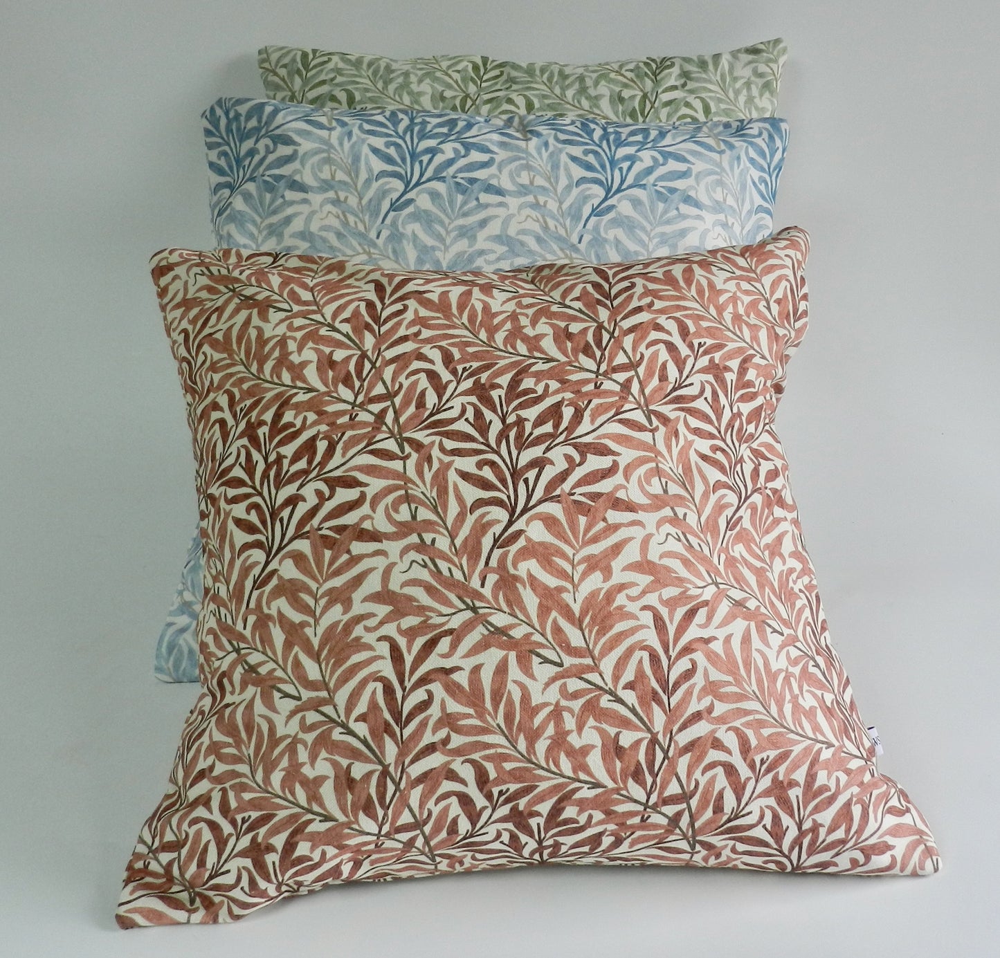 Rust Red William Morris "Willow Bough" Design Cushion Cover | Botanical Throw Pillow Cushion Cover