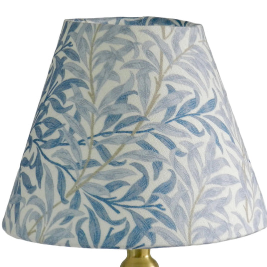 William Morris Azure Bough Lampshade. Handmade Clip-On Shade for Wall Lights and Chandeliers