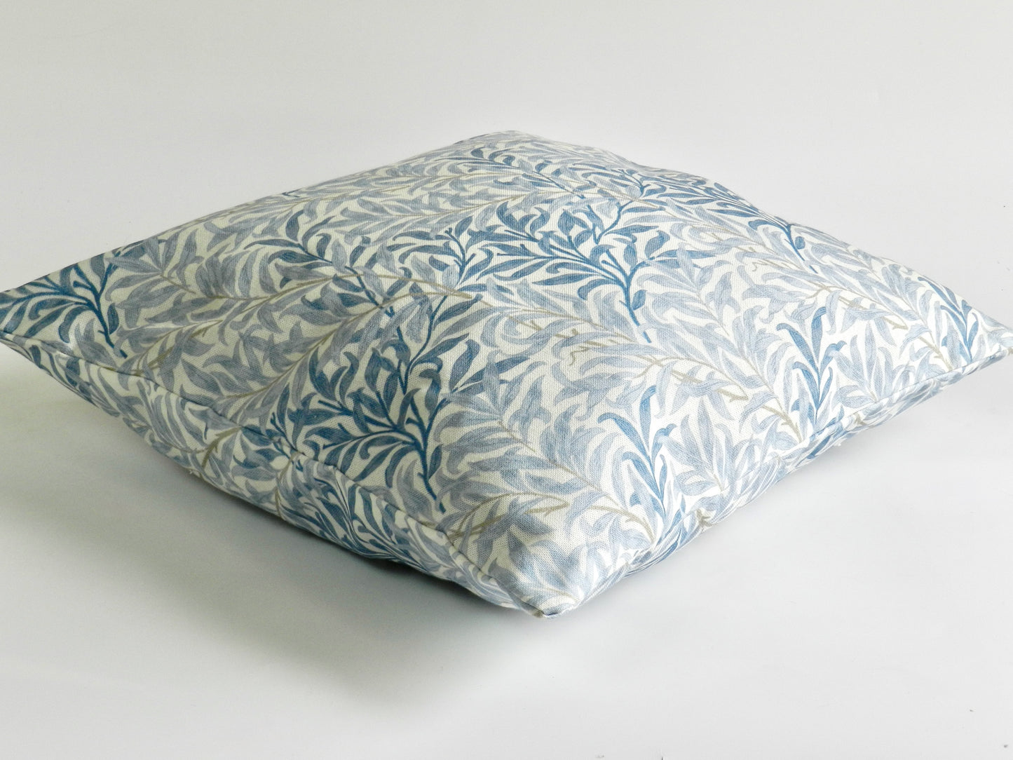 Azure Blue William Morris "Willow Bough" Design Cushion Cover | Botanical Throw Pillow Cushion Cover