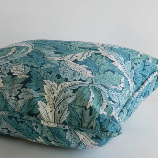 Blue William Morris Acanthus Design Cushion Cover | Botanical Throw Pillow Cushion Cover | Handmade Botanical Cushion Cover | Piped Cushion