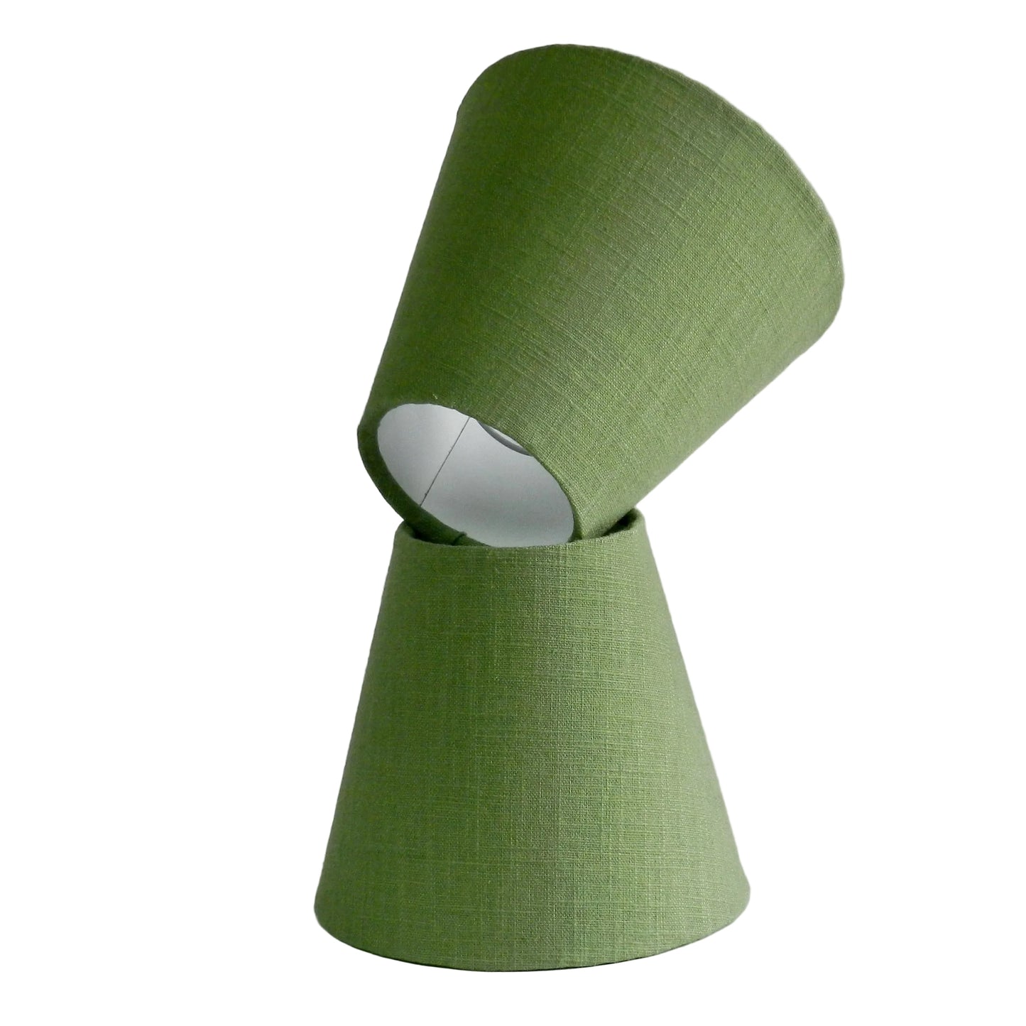 Handmade Green Linen Candle Clip Lampshade Clip-On for Wall Lights or Chandelier