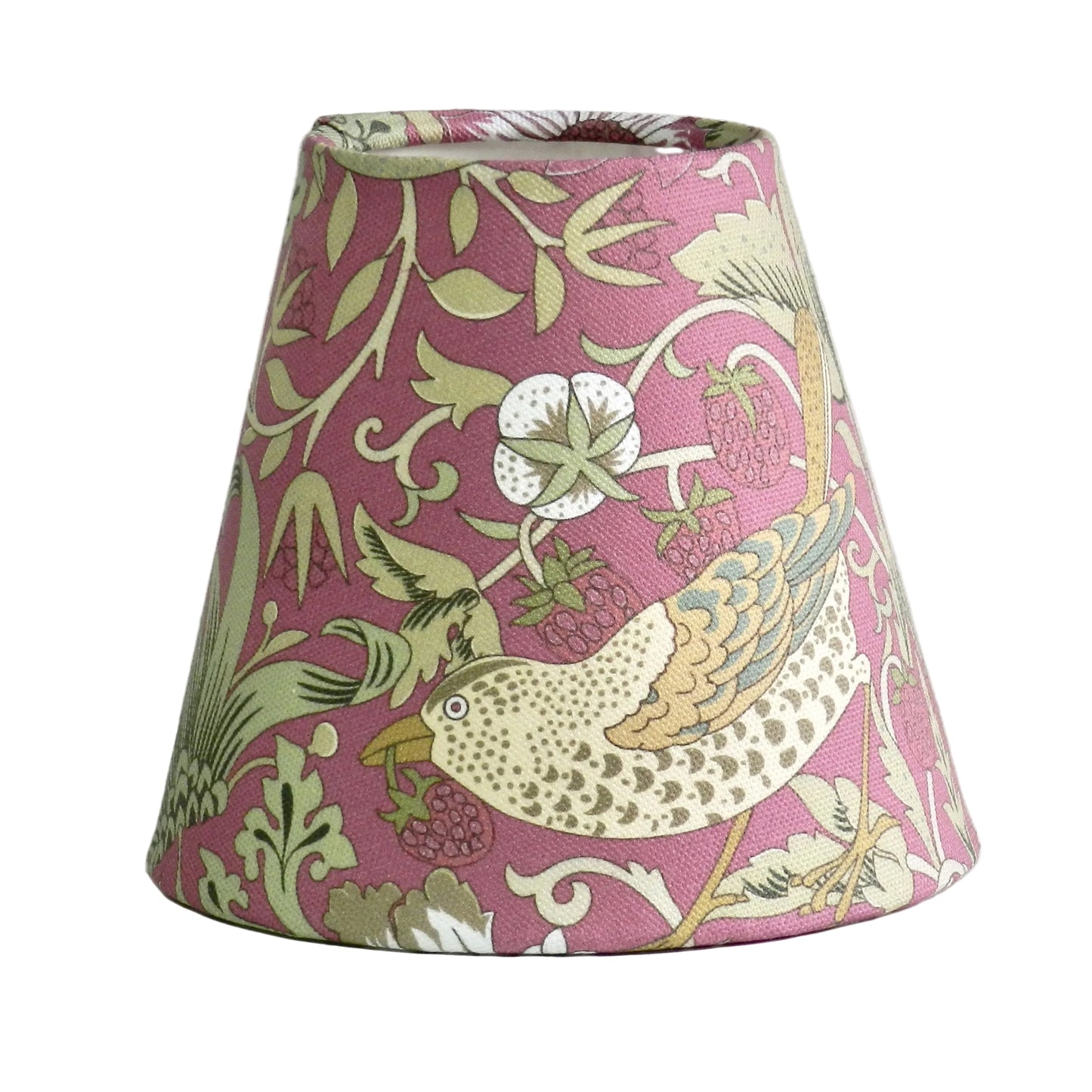 William Morris Strawberry Thief Clip-On Candle Clip Shade. HandmadeMagenta Design. Chandelier Shade