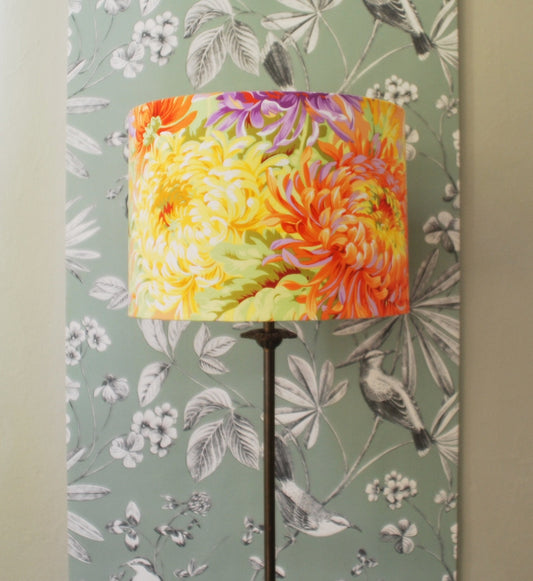 Handmade Shaggy Yellow Chrysanthemum Lampshade