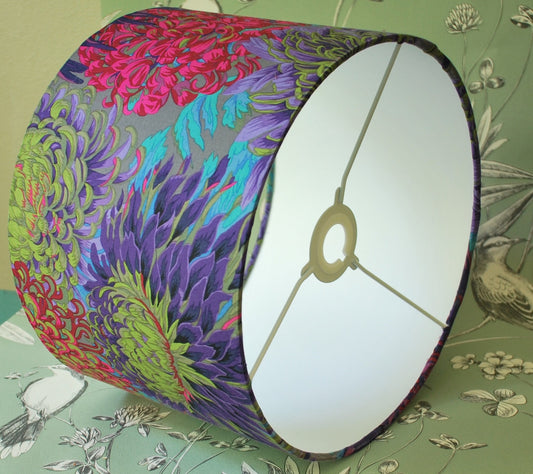 Handmade Antique Japanese Chrysanthemum Lampshade