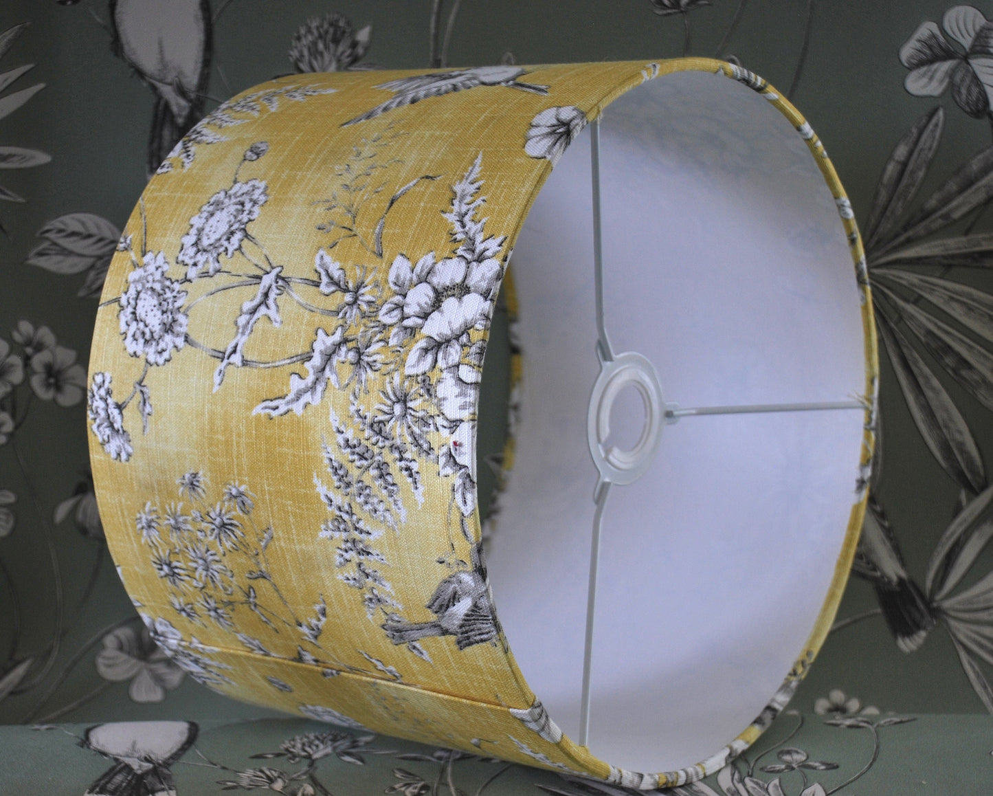 Handmade Buttercup Finch Toile Lampshade