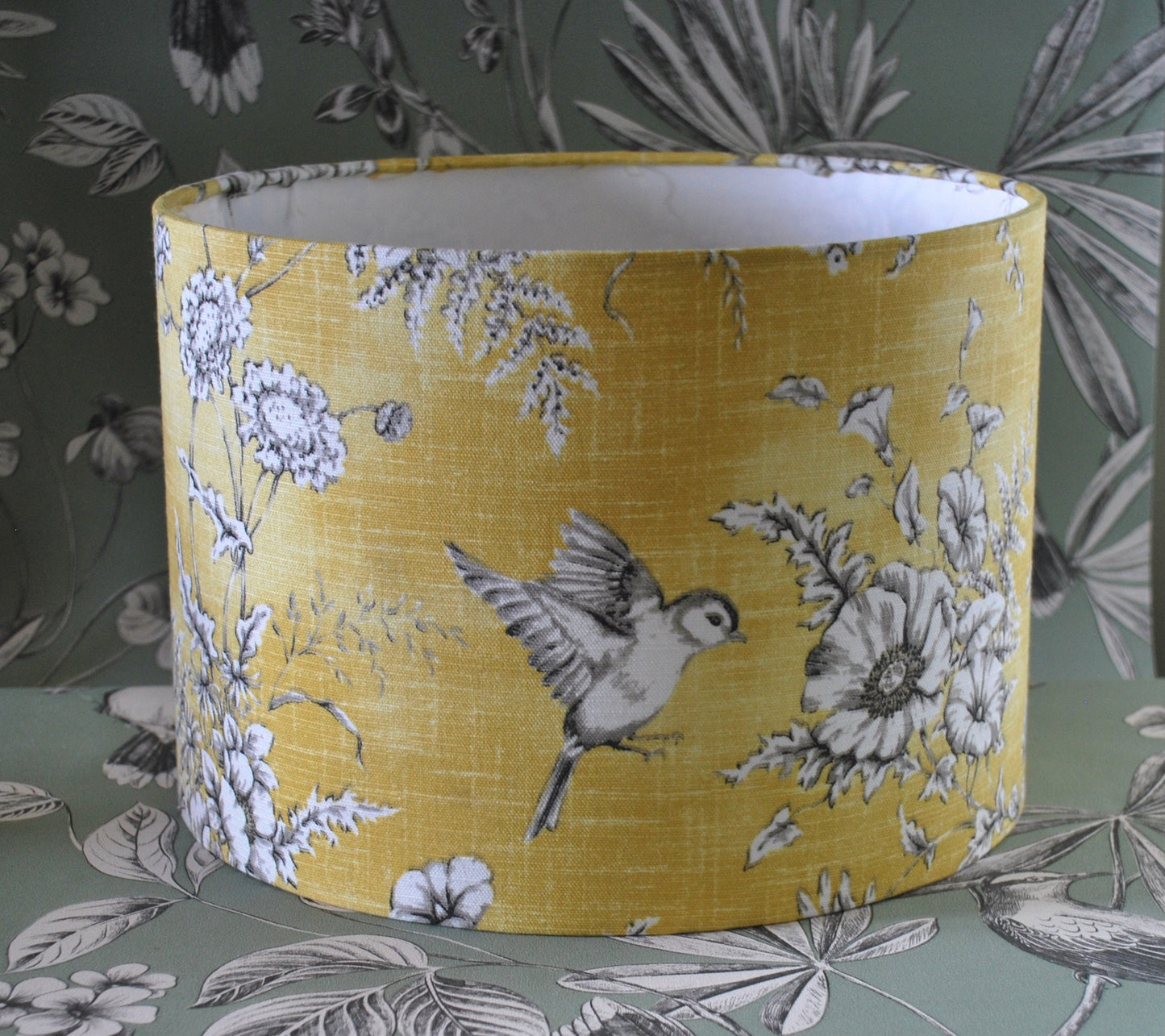 Handmade Buttercup Finch Toile Lampshade