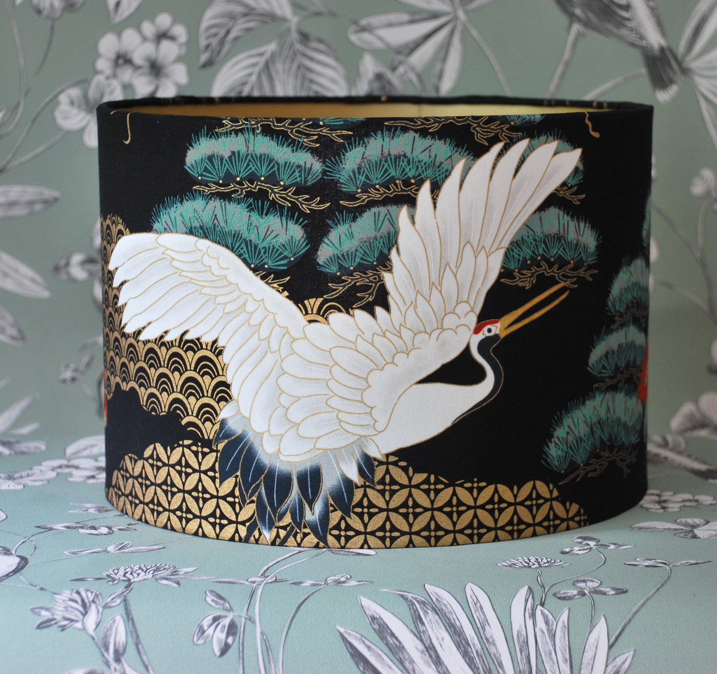 Handmade Japanese Crane & Dragon Lampshade