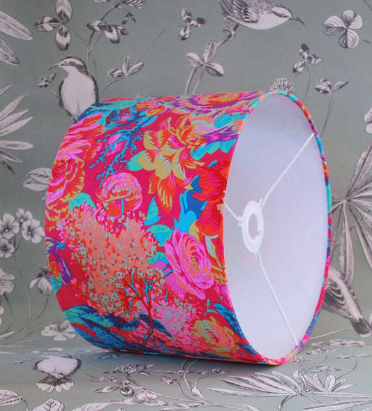 Handmade Red Floral Lampshade Kaffe Fassett Collective