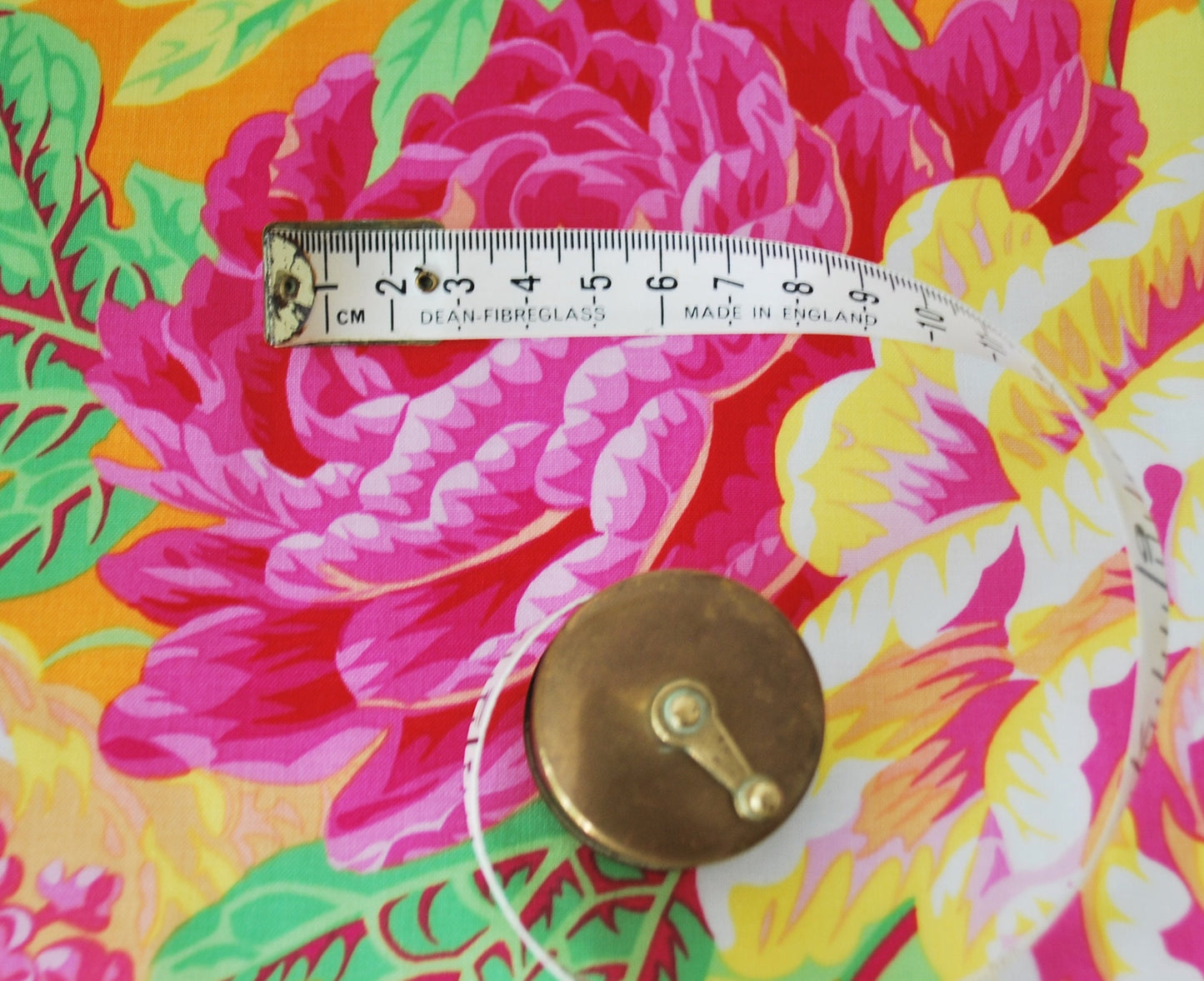 Handmade Yellow Floral Lampshade Kaffe Fassett Collective