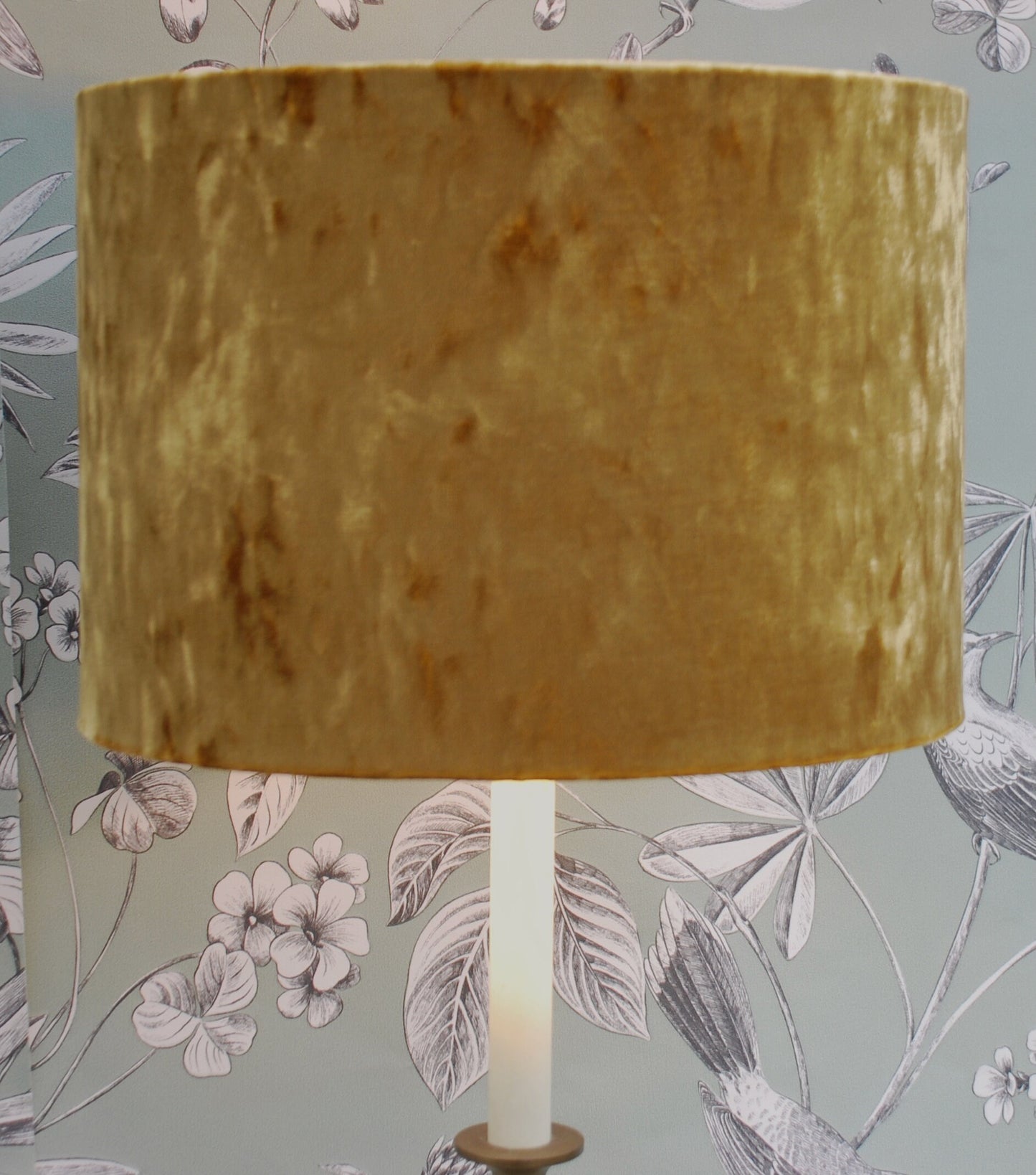 Handmade Gold Crushed Velvet Lampshade
