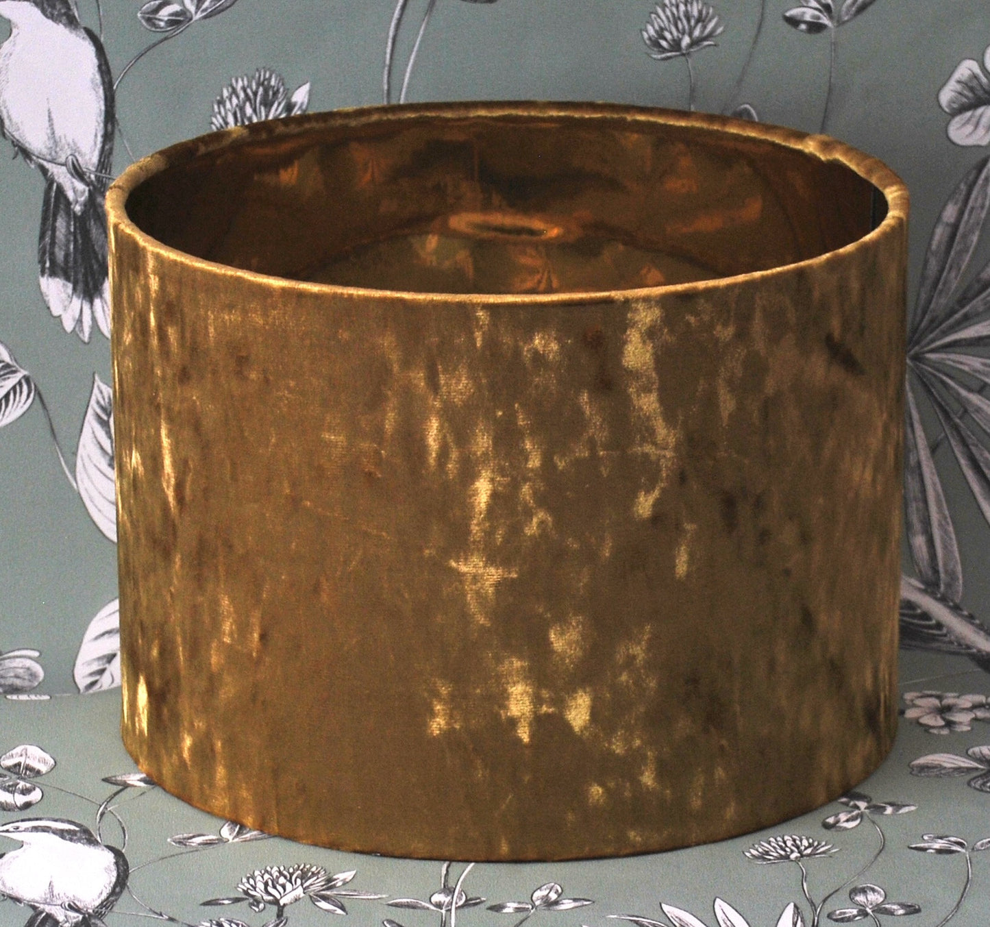 Handmade Gold Crushed Velvet Lampshade