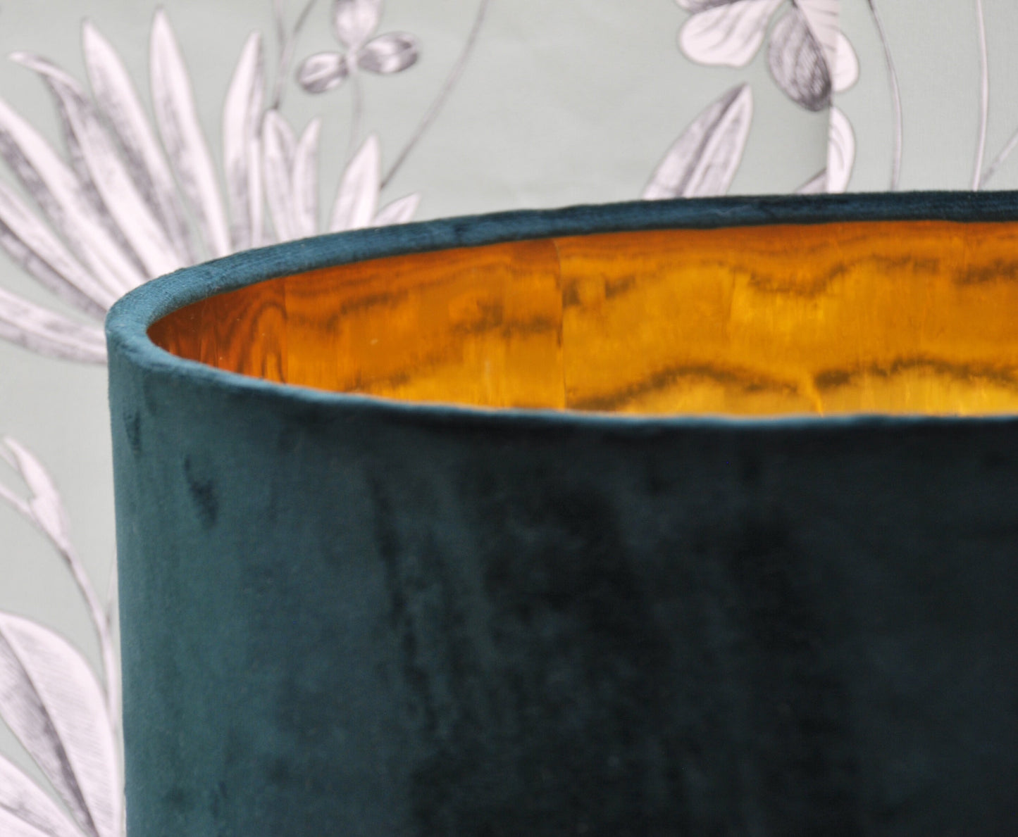 Handmade Deep Petrol Velvet Lampshade
