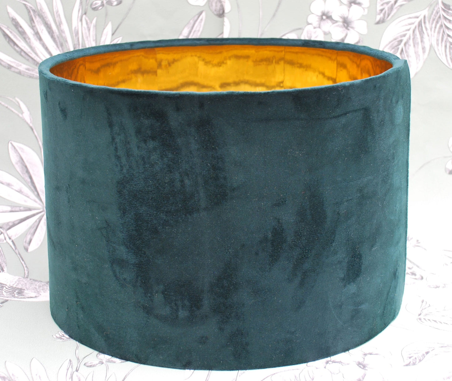 Handmade Deep Petrol Velvet Lampshade