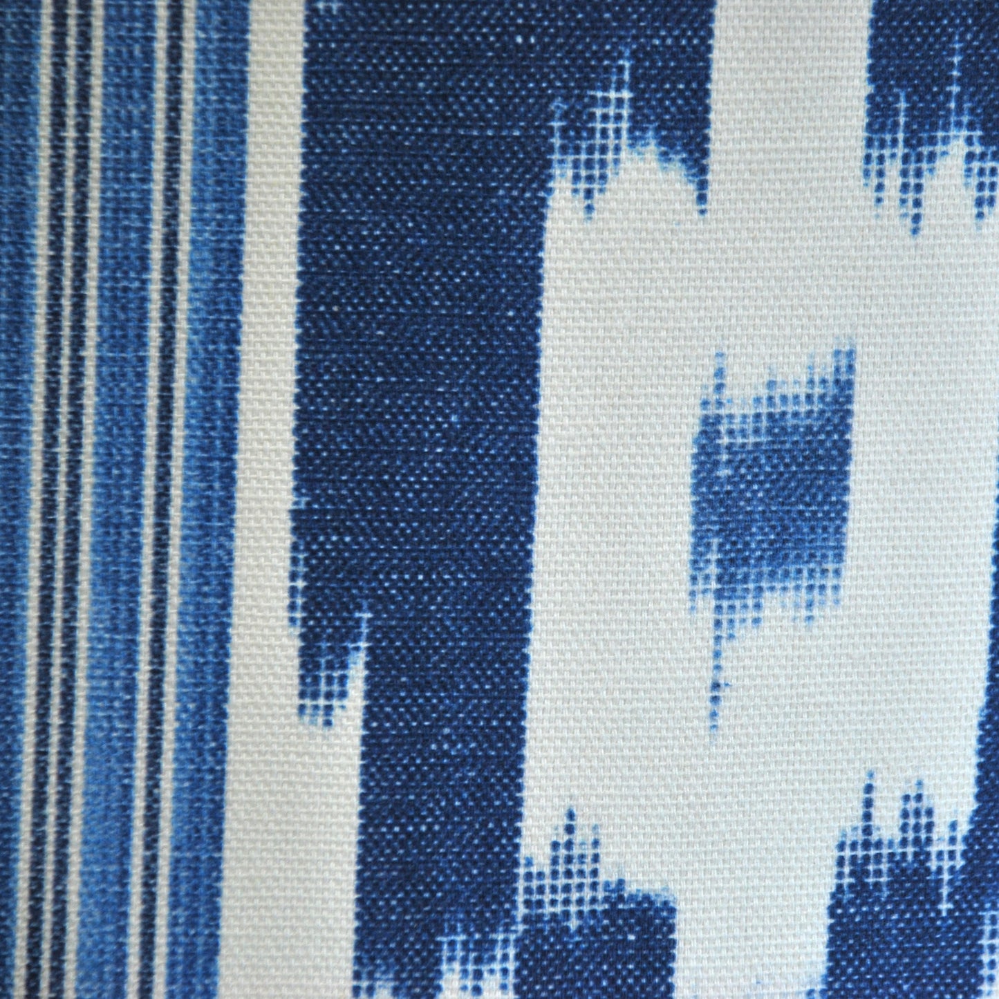 Handmade Blue and White Ikat Design Lampshade