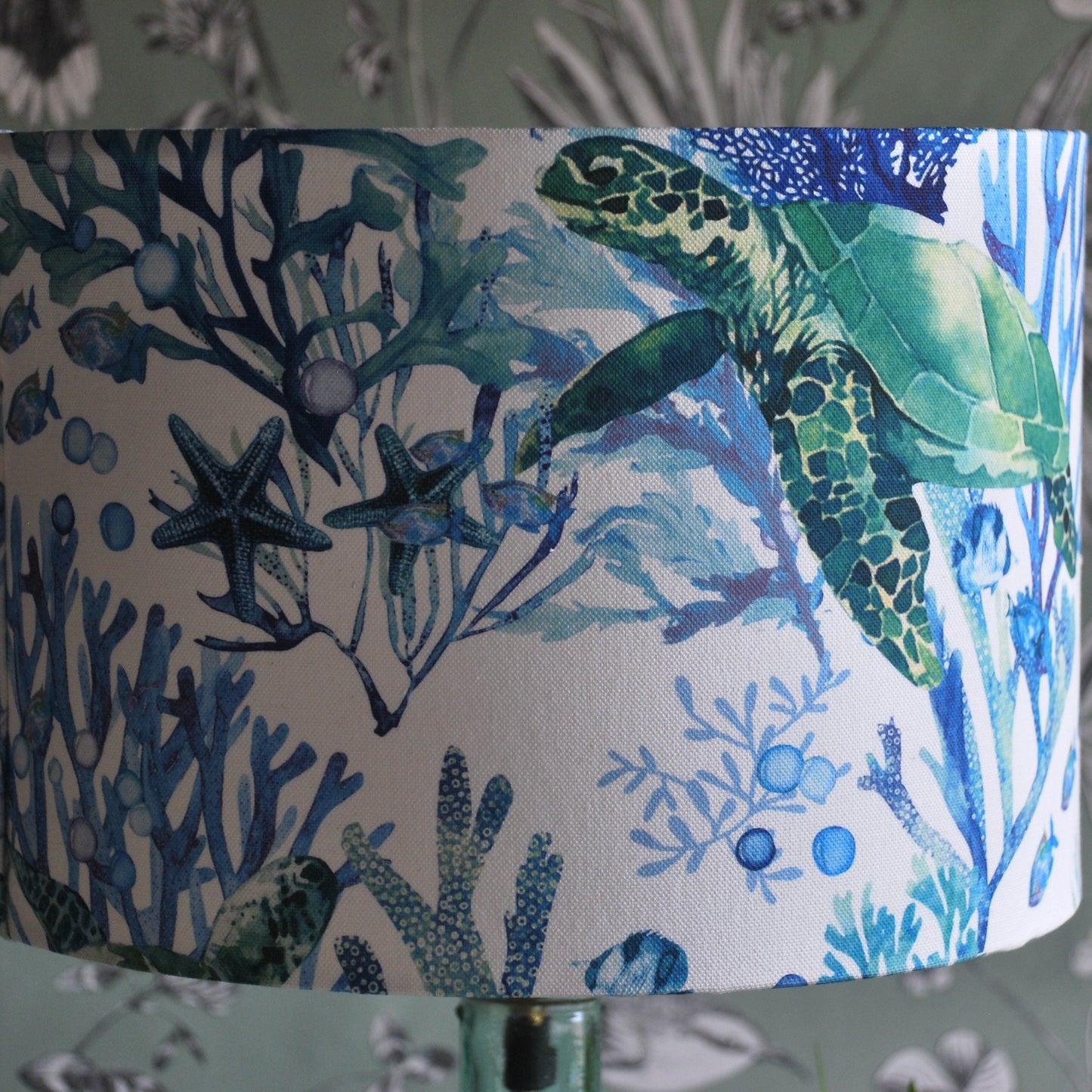 Handmade Under the Sea with Turtles Lampshade
