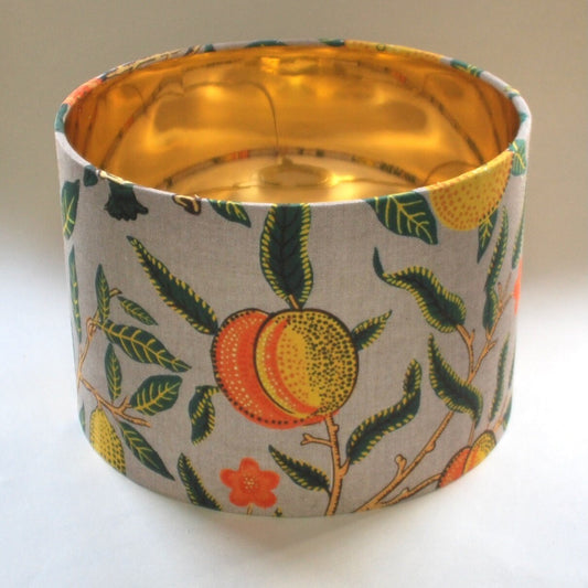Handmade William Morris Lampshade Lemons Peaches,Pomegranate