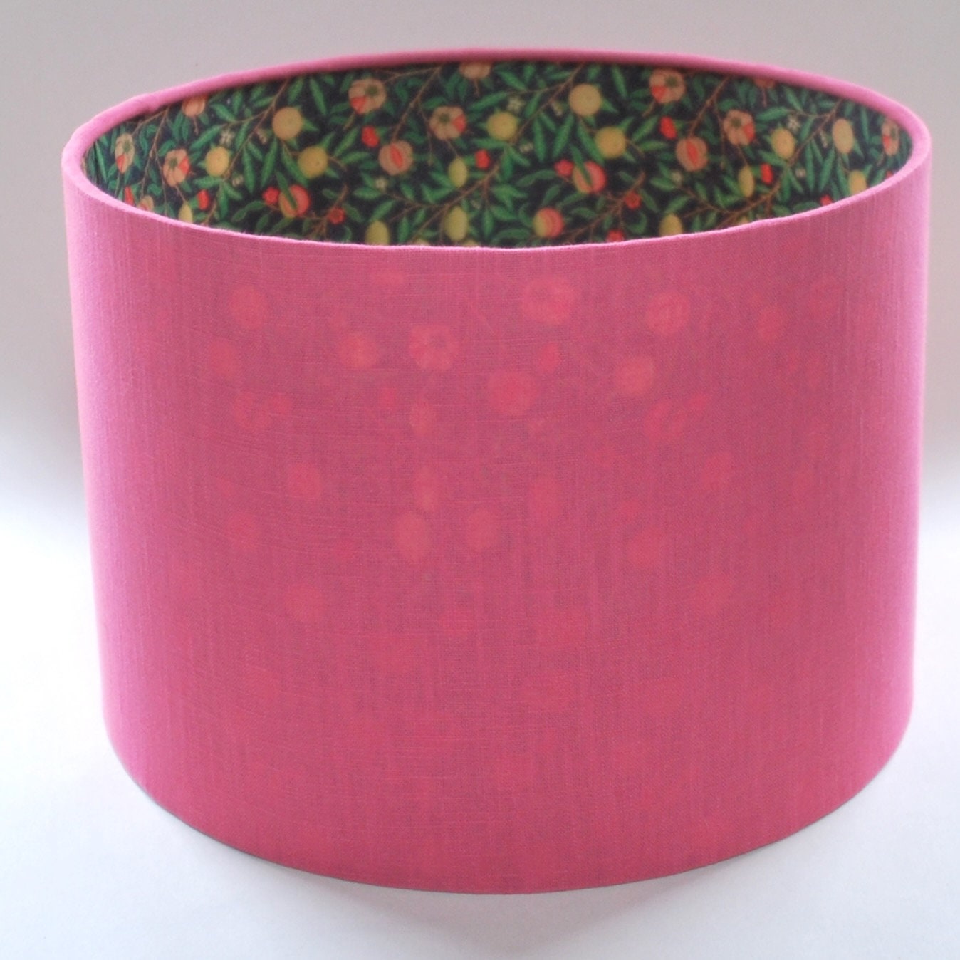 Handmade Double Sided Lampshade Rose Linen and William Morris