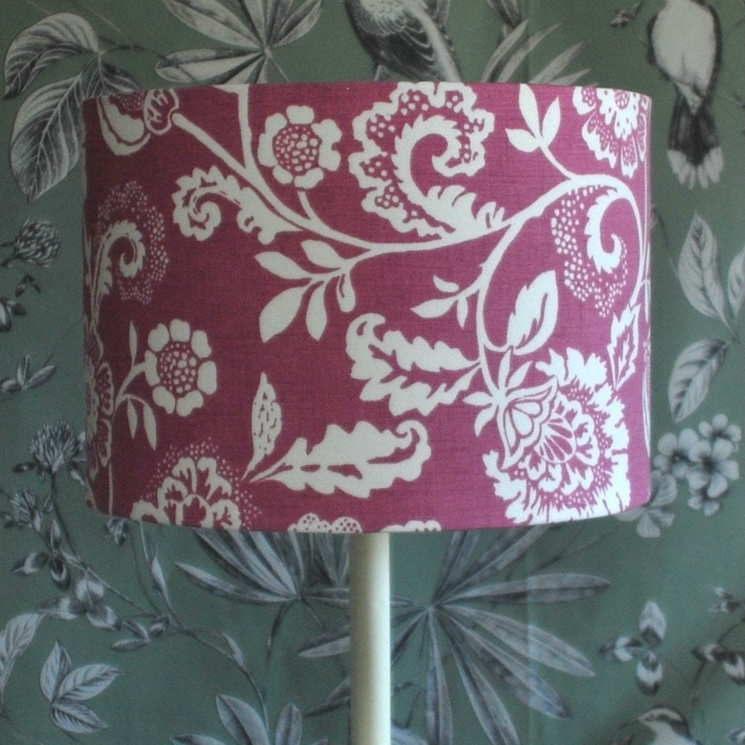 Handmade Pink and Cream Lampshade, Floral Lampshade, Flowers Lampshade, Table or Pendant Lampshade, Home Decor