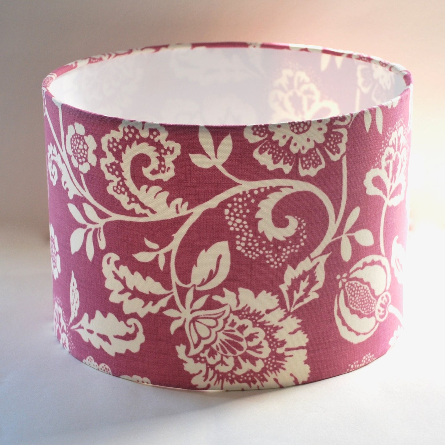 Handmade Pink and Cream Lampshade, Floral Lampshade, Flowers Lampshade, Table or Pendant Lampshade, Home Decor