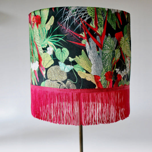 Handmade Velvet Botanical Lampshade