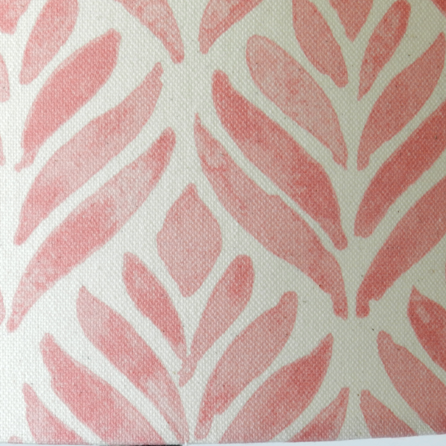 Handmade Watercolour Leaves Lampshade, Pink & Natural