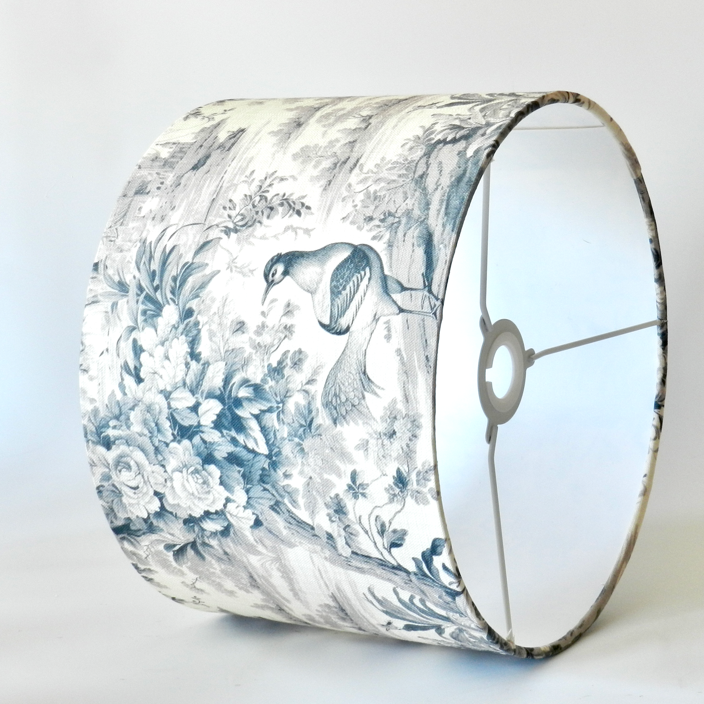 Handmade Charcoal Toile de Jouy Lampshade