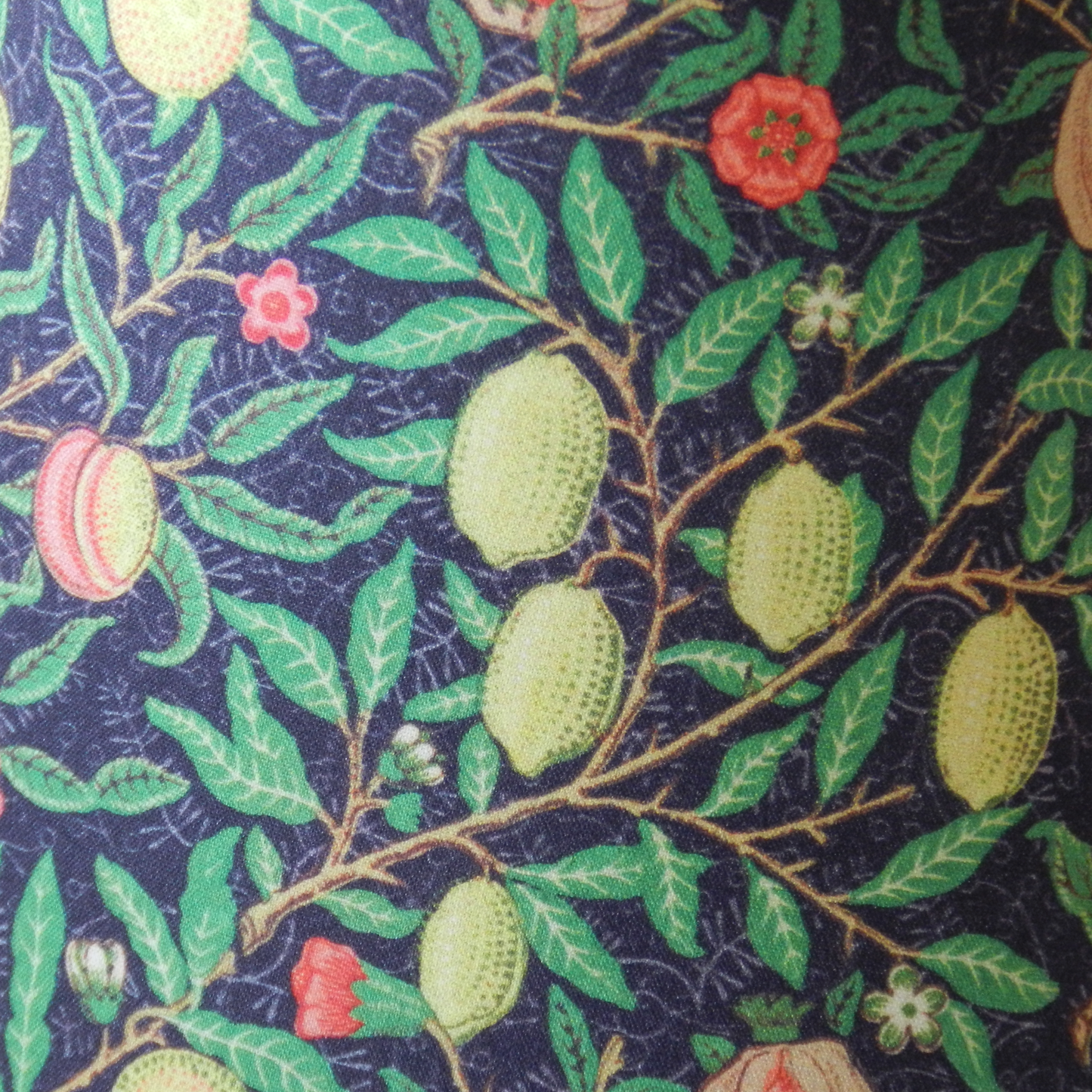 Handmade William Morris Candle Clip Lampshade.  Green Pomegranate Design