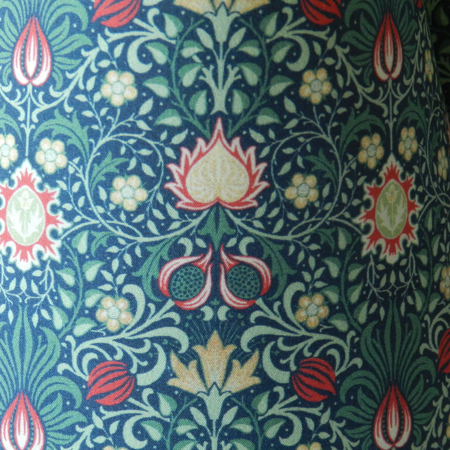 Handmade William Morris Candle Clip Lampshade. Persian Green Clip-On Shade.  Chandelier Shade