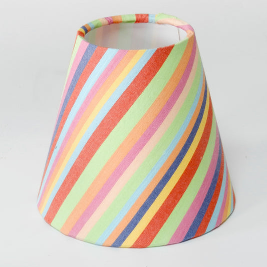 Handmade Rainbow Striped Candle Clip Lampshade