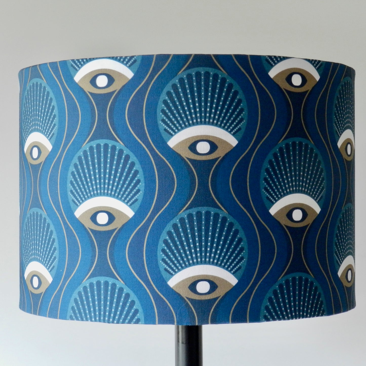 Handmade Navy and Gold Art Deco Lampshade