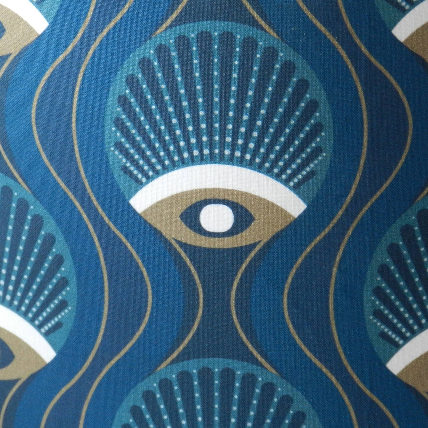 Handmade Navy and Gold Art Deco Lampshade