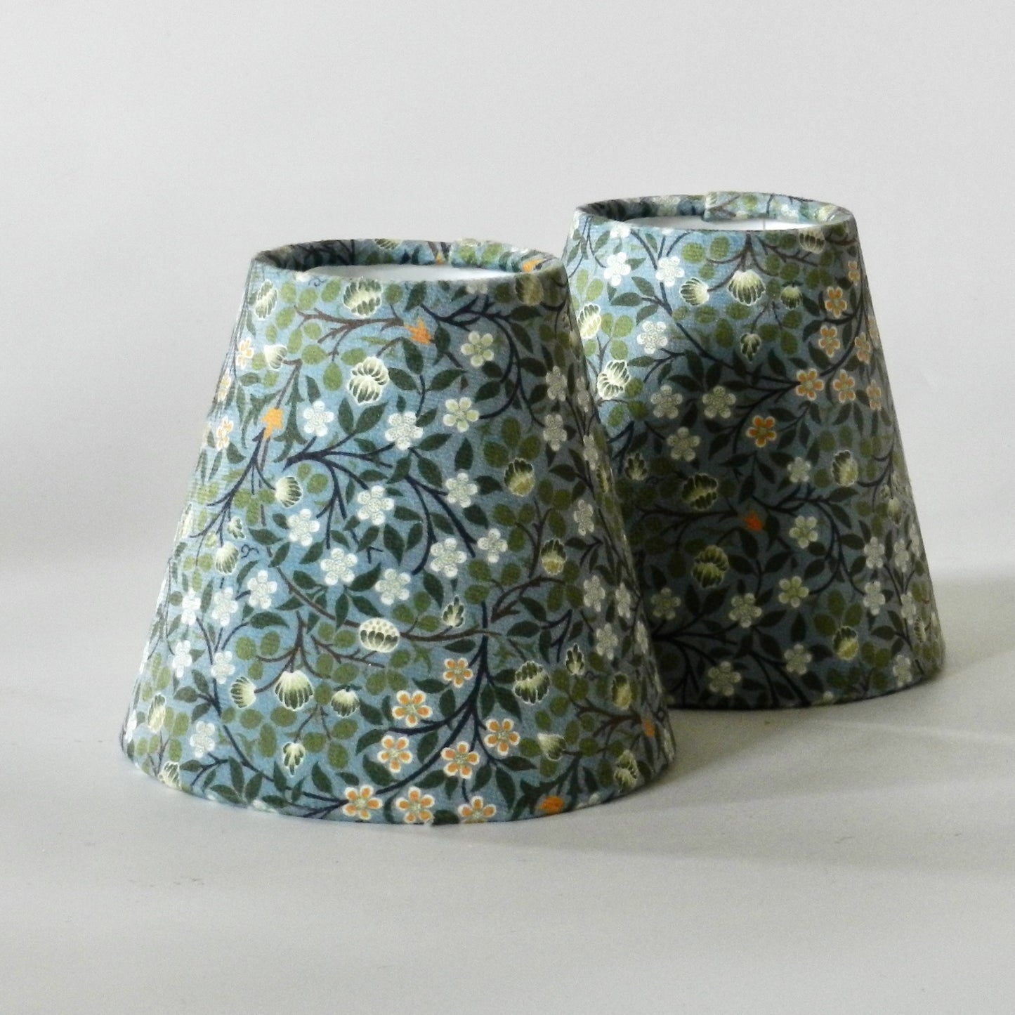 William Morris Clover Velvet Lampshade. Handmade Clip-On Shade for Wall Lights and Chandeliers