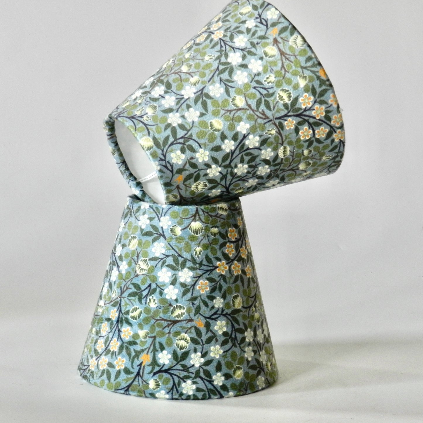 William Morris Clover Velvet Lampshade. Handmade Clip-On Shade for Wall Lights and Chandeliers