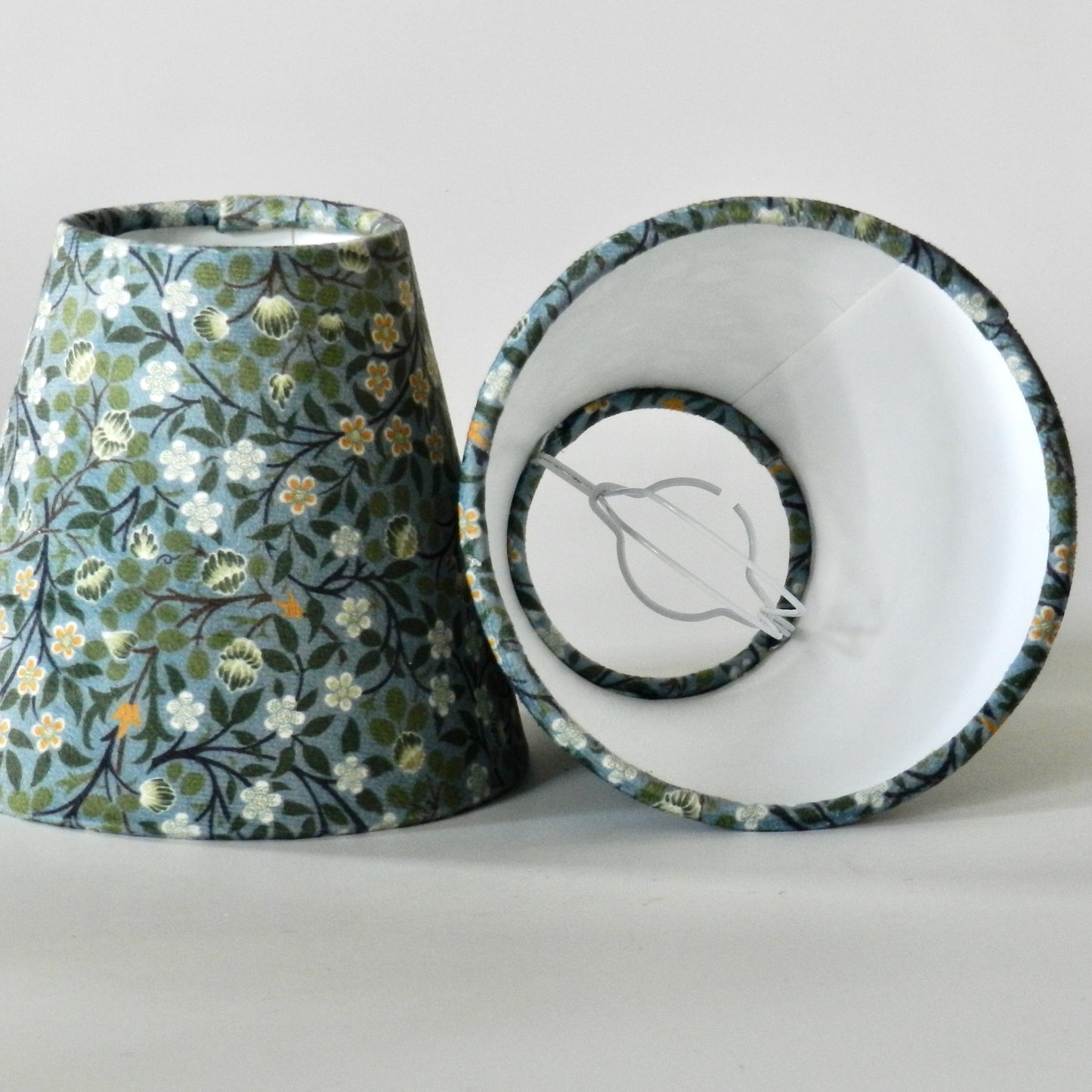 William Morris Clover Velvet Lampshade. Handmade Clip-On Shade for Wall Lights and Chandeliers