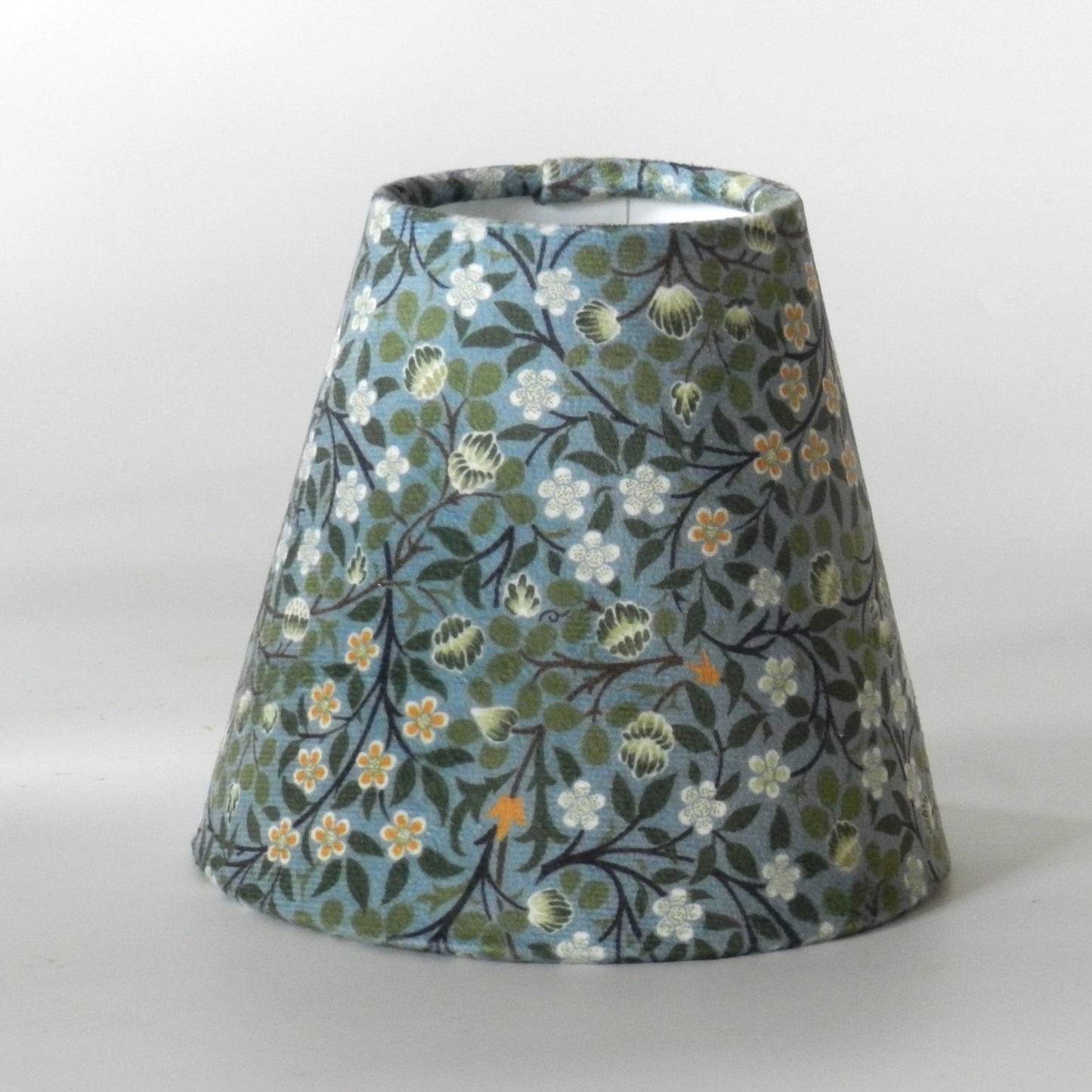 William Morris Clover Velvet Lampshade. Handmade Clip-On Shade for Wall Lights and Chandeliers