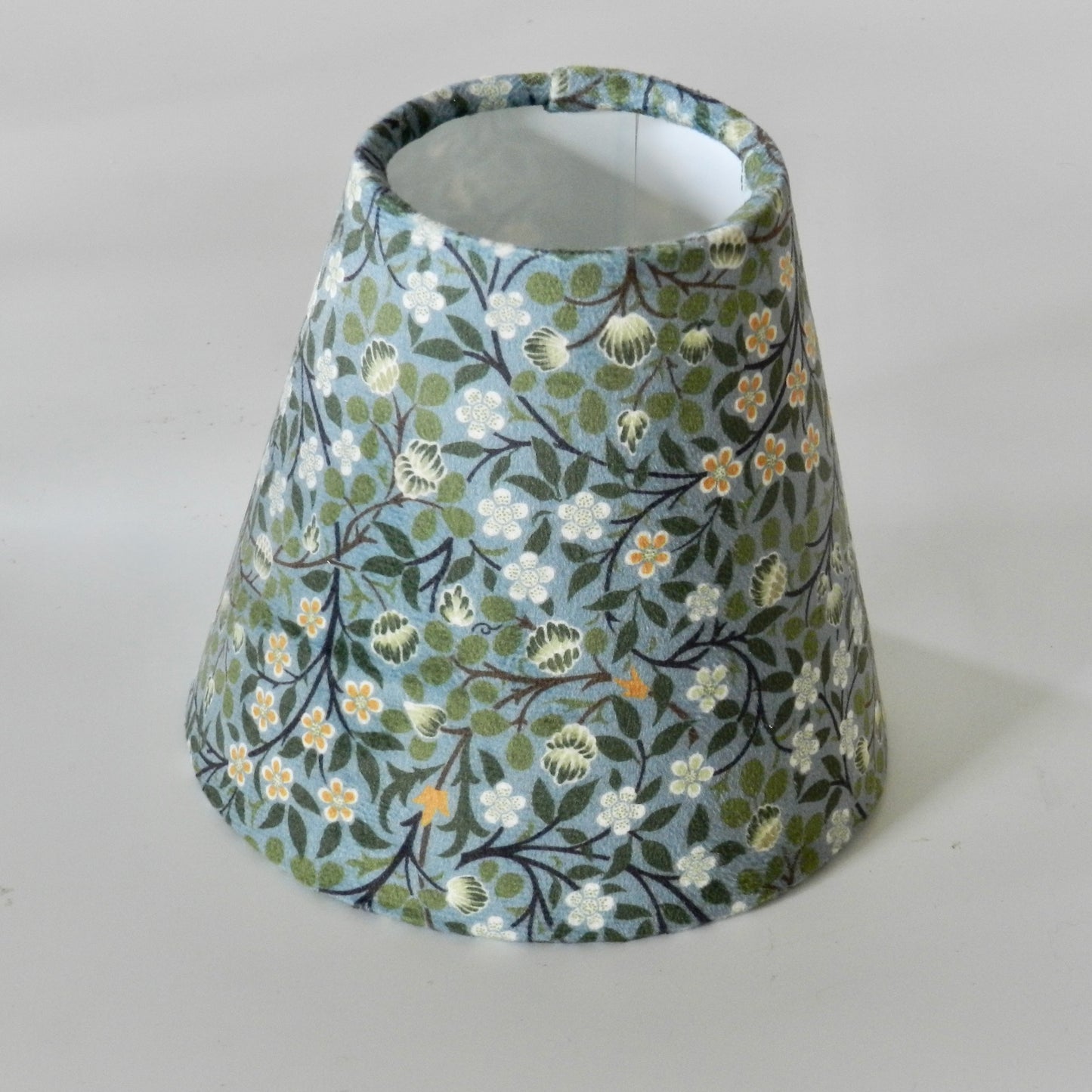 William Morris Clover Velvet Lampshade. Handmade Clip-On Shade for Wall Lights and Chandeliers