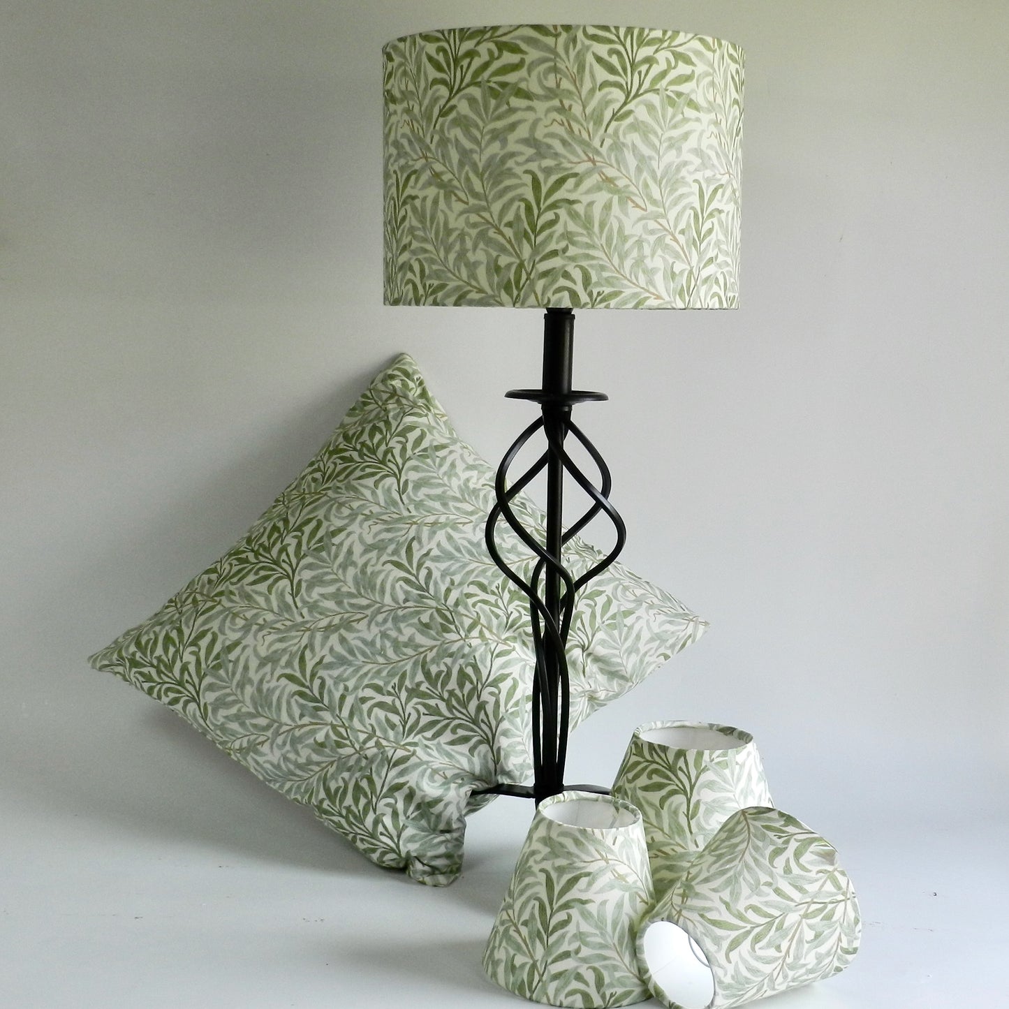 Handmade William Morris Lampshade: Sage Bough Print