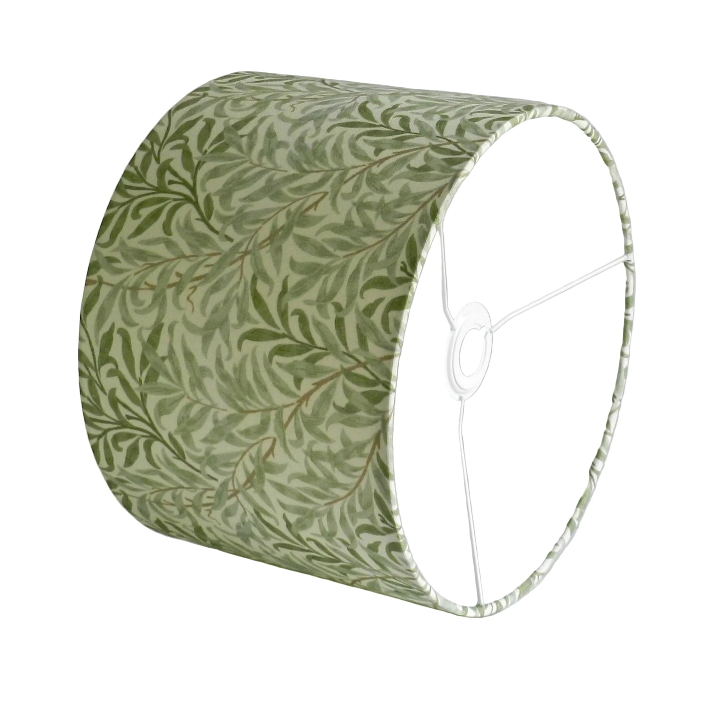 Handmade  Green William Morris Lampshade.  Sage Bough