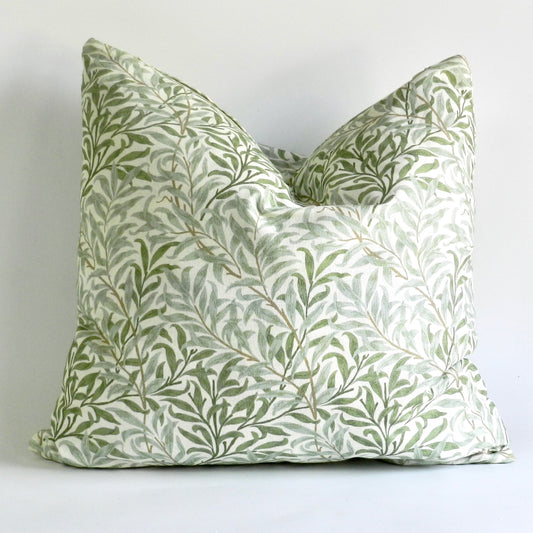 Green Sage William Morris "Willow Bough" Design Cushion Cover | Botanical Throw Pillow Cushion Cover