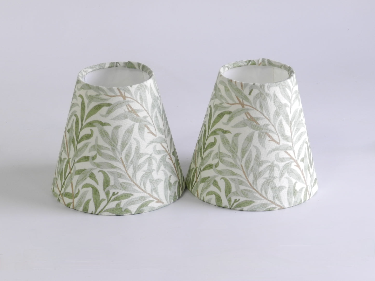 William Morris Sage Green Bough Lampshade. Handmade Clip-On Shade for Wall Lights and Chandeliers