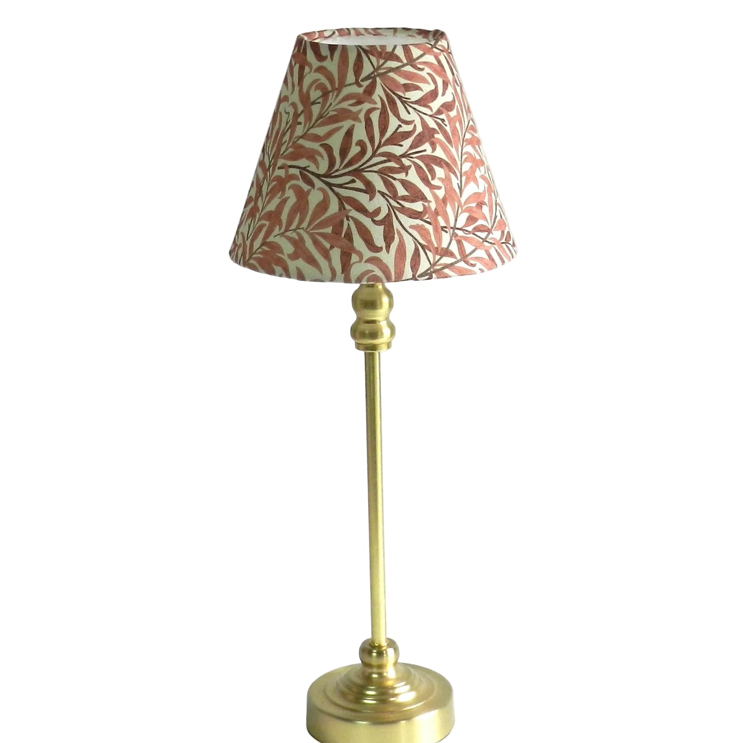 William Morris Lampshade: Willow Bough Print, Rust Cotton