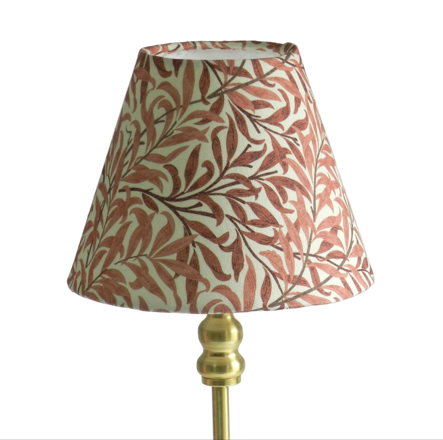 William Morris Lampshade: Willow Bough Print, Rust Cotton