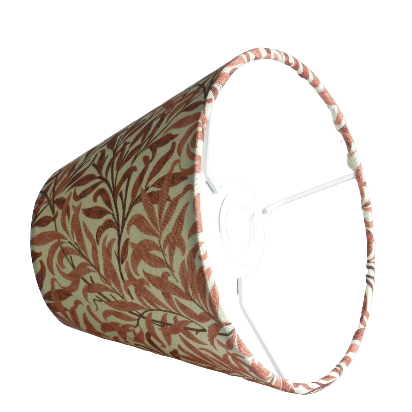 William Morris Lampshade: Willow Bough Print, Rust Cotton