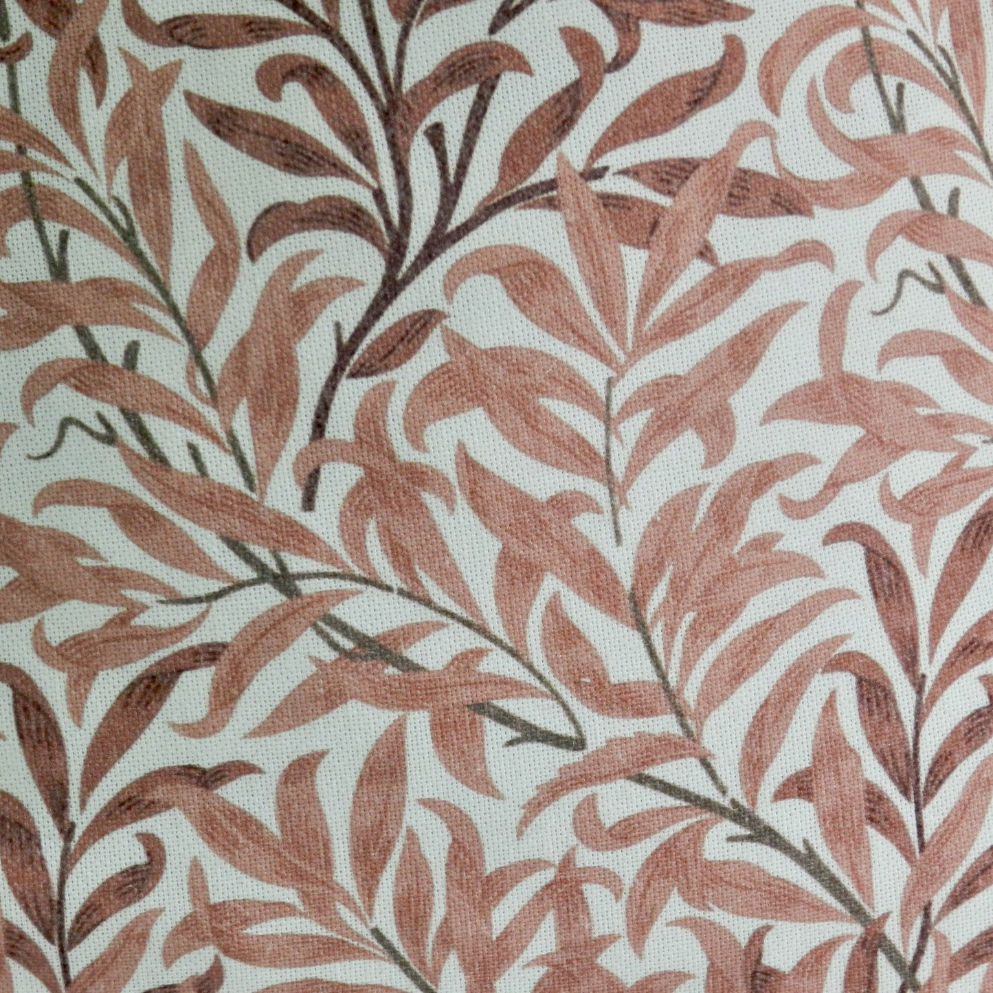 William Morris Lampshade: Willow Bough Print, Rust Cotton